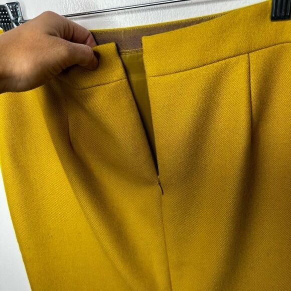 J. Crew Yellow No. 2 Pencil Skirt Size 2 Double-Surge Wool Academia Preppy - Picture 5 of 11
